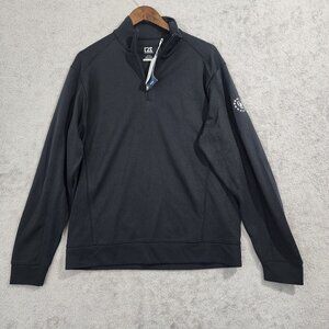 NWT Cutter & Buck Mens Black Long Sleeve Pullover Jacket Size M  JPT